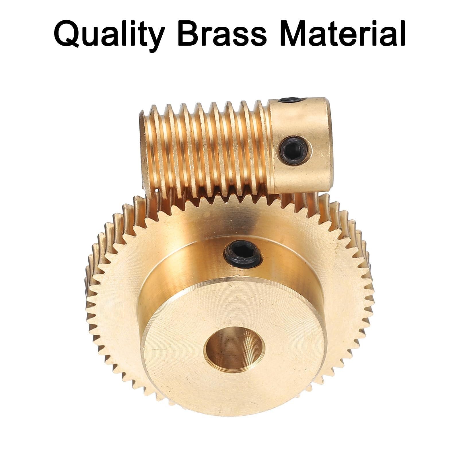Engrenage à vis sans fin en laiton module 0,5 rapport 60:1 arbre alésage 5mm roue alésage 6mm 60 dents
