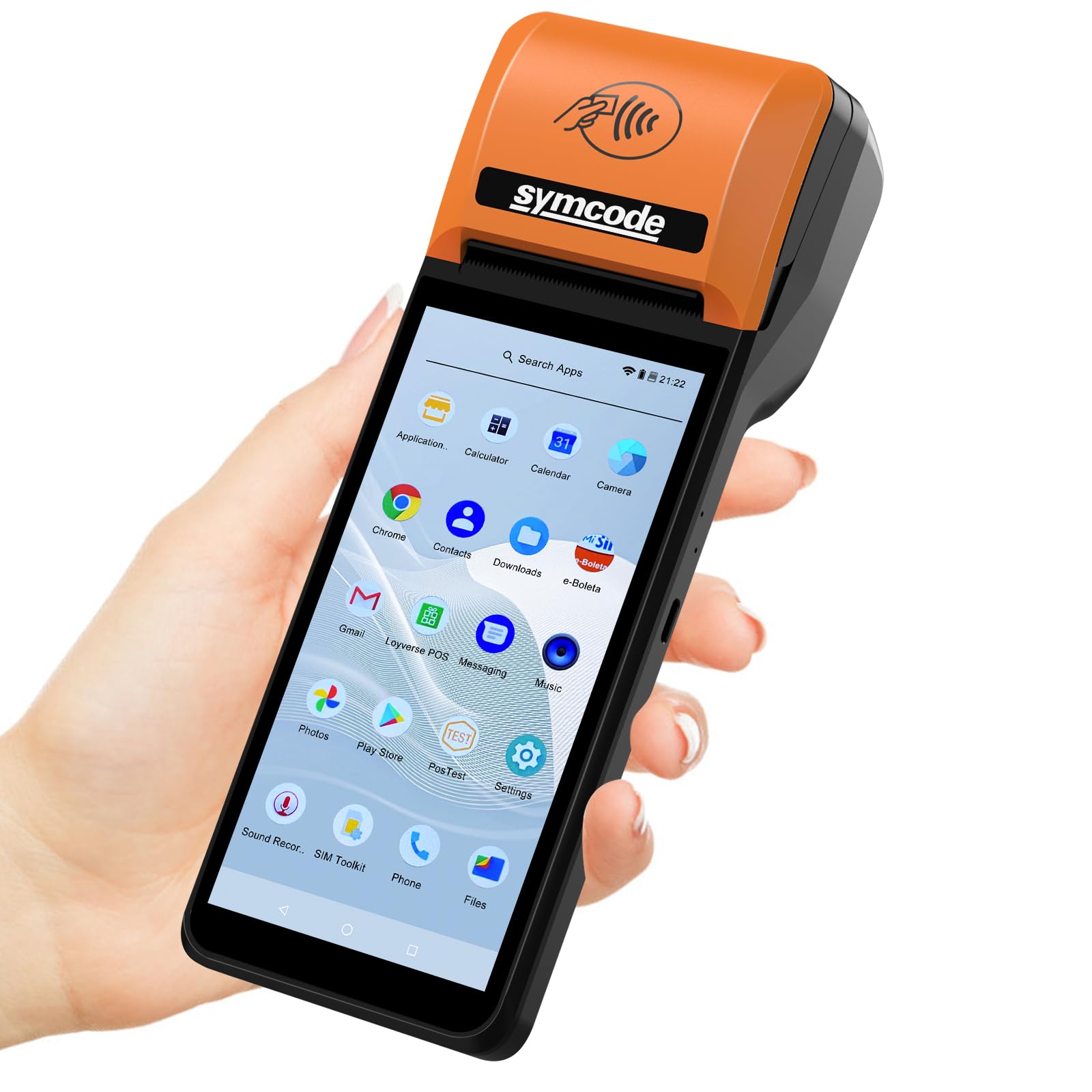 PDA POS Receipt Printer 58mm Thermal Printer with Android12 OS 5.5" inch Touch Screen.Scan 2D/QR barcodes. Support 4G:FDD-LTE,TD-LTE 3G: WCDMA 2G: GSM