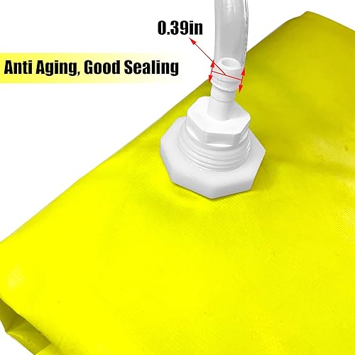 Miniatura 4 de Lona de drenaje de 7 x 7 pies, resistente para techo, desviador de fugas de techo, kit de lona desviadora de fugas de techo amarillo (7 x 7 pies)