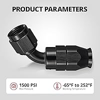 Vista 81 de EVIL ENERGY 6AN PTFE Manguera de extremo recto en color negro para manguera PTFE únicamente