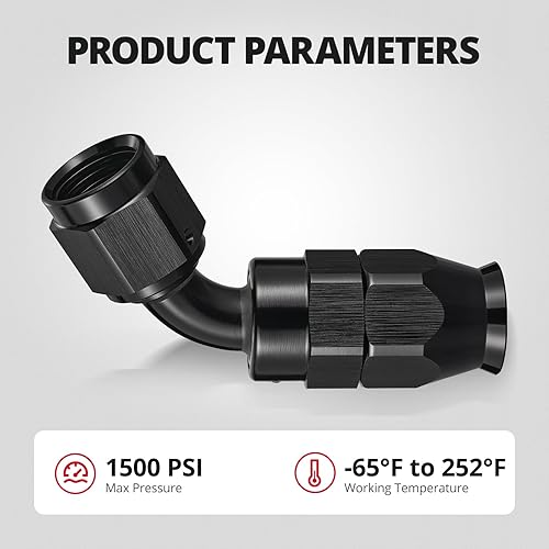 Miniatura 86 de Teflon E85 - Adaptador para manguera de combustible (NEGRO)