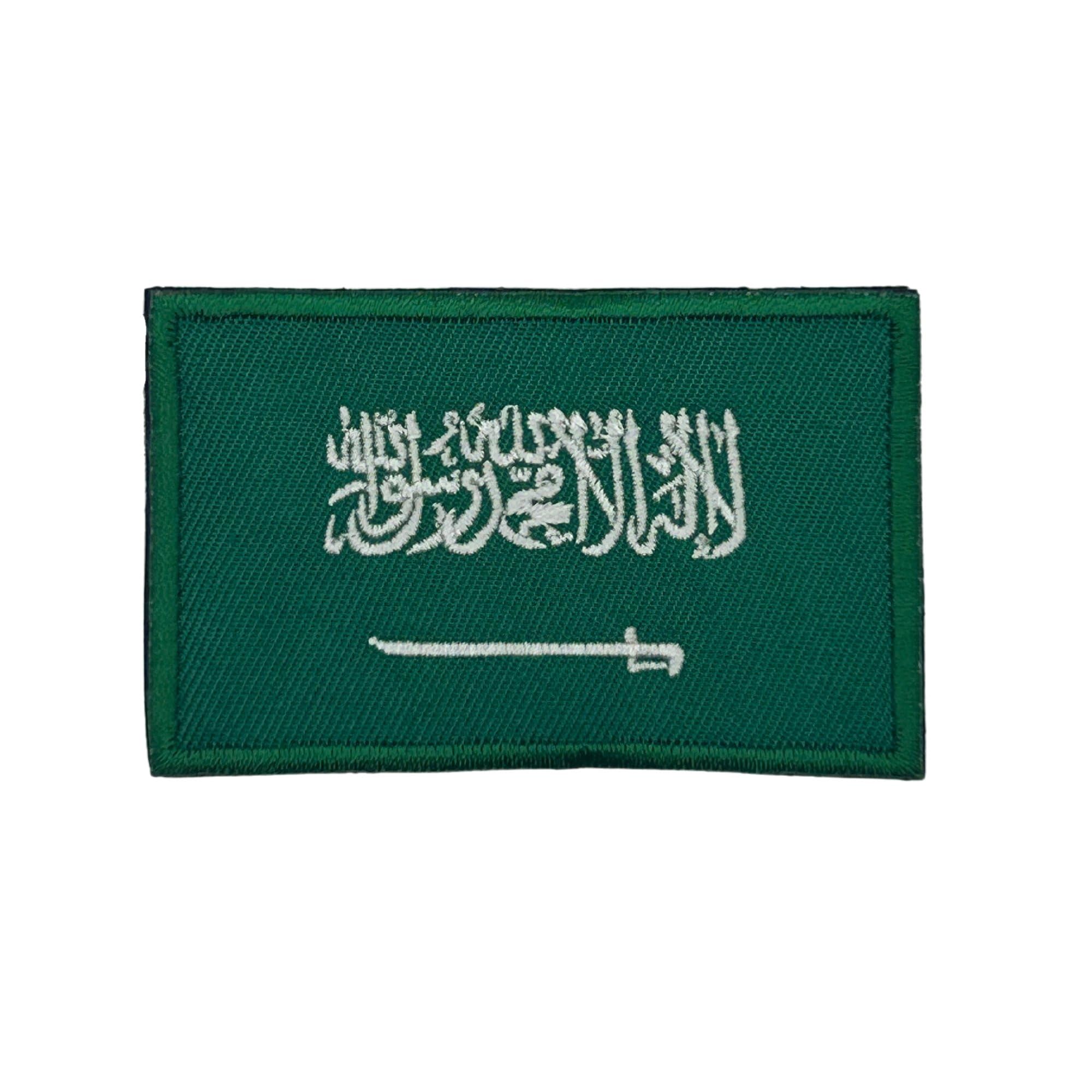 Velcro Hook Patch – Embroidery Patches Tactical/Military Flag Palestine England Iraq Spain egypt lebanon Oman UAE russian india, for men for bag/pack/vest, gadgets combat (Saudi Arabia)