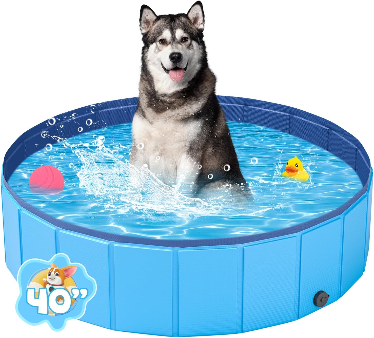PVC Pet Swimming Pool, Portable Dog Bathtub, Collapsible Dog Pool