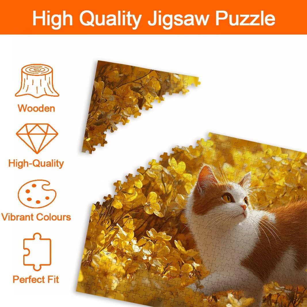 Puzzle Gato, Puzzle 1000 Piezas, Rompecabezas, Regalo Mujer, Decor -8296