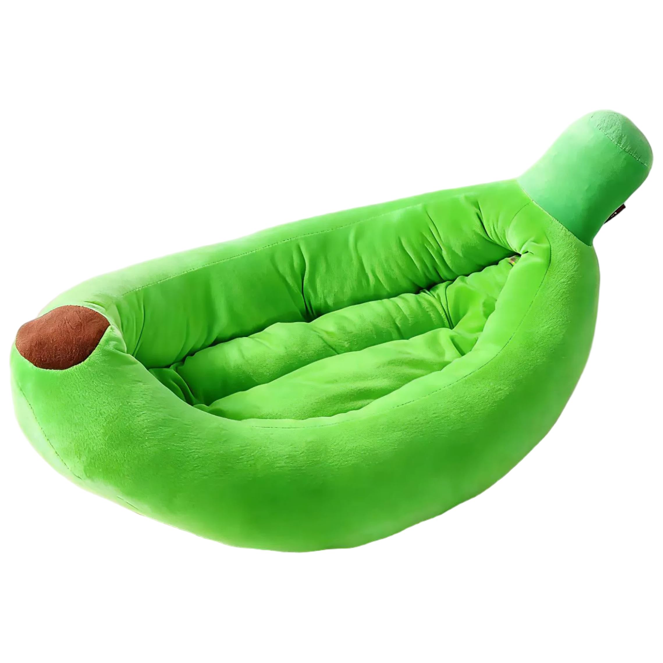 Canapé confortable en peluche verte pour petit chien et chat