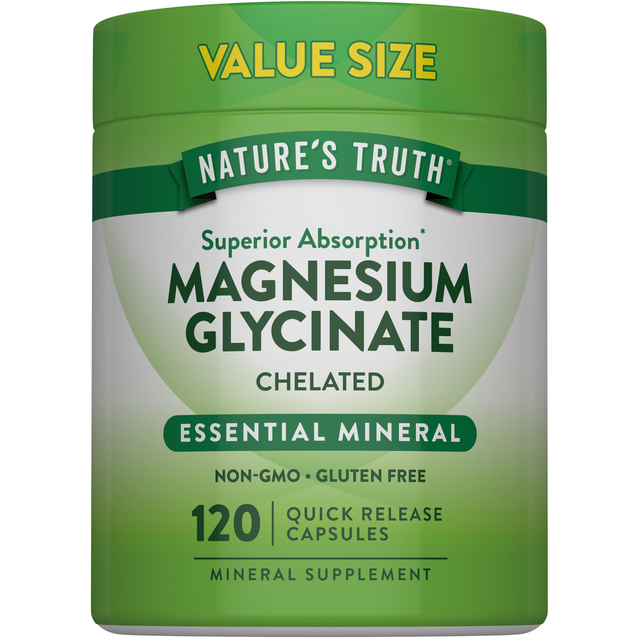 Nature's Truth Magnesium Glycinate | 200mg | 120 Capsules