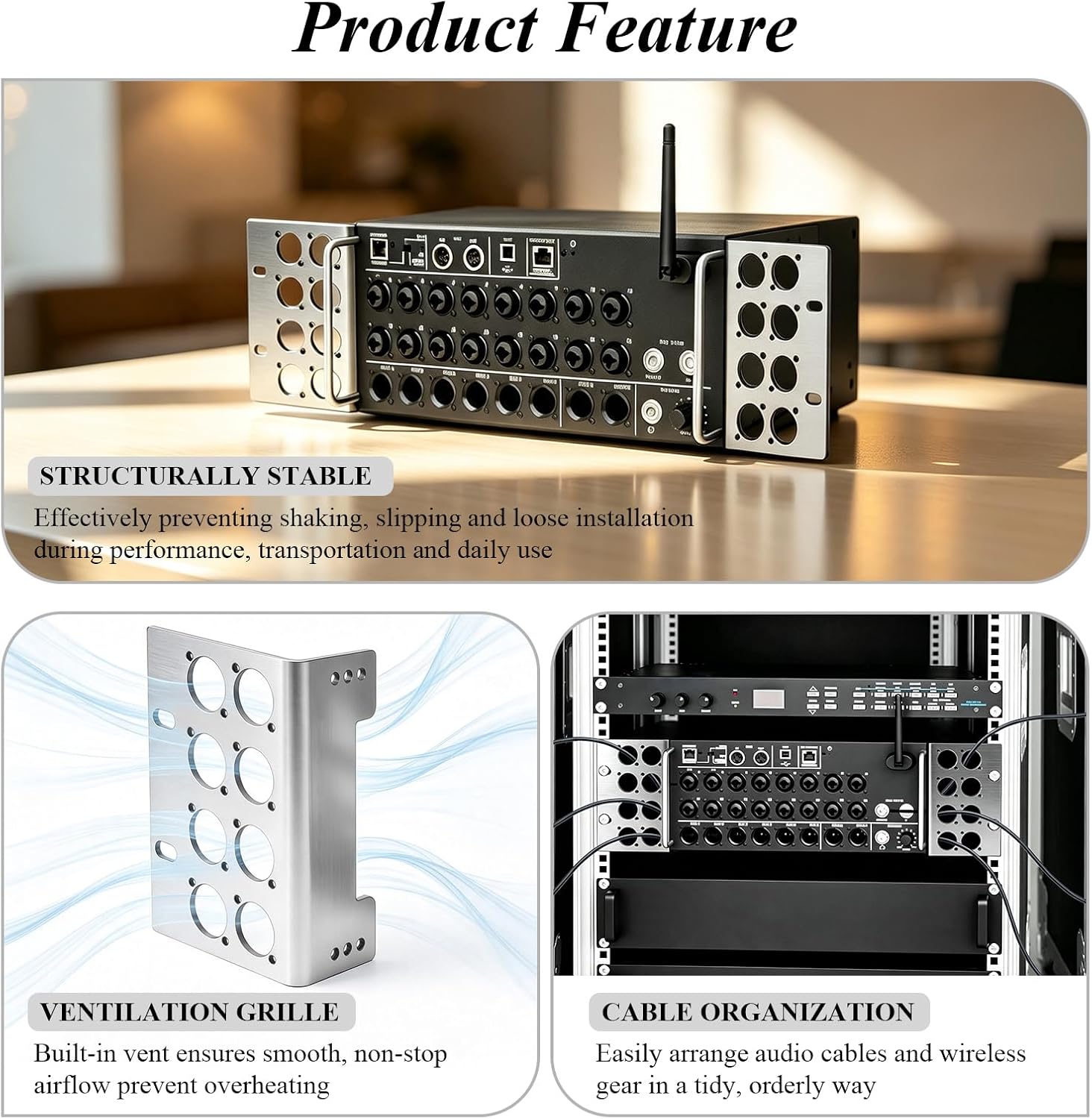 Stainless Steel Rack Ears for Behringer XR16, XR18, SD18 & Midas MR16, MR18 image 4