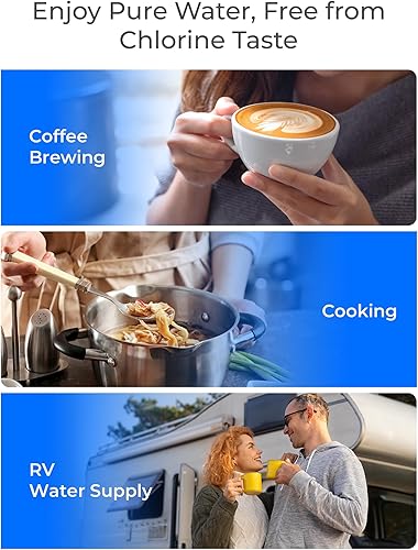 Miniatura 8 de Waterdrop RF15 Cartucho de filtro de repuesto para filtro de agua debajo del fregadero de 15UA/15UB/15UC, reduce PFOA/PFOS, PFAS, plomo, cloro, mal