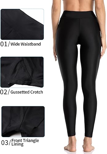 Miniatura 2 de ATTRACO Pantalones de natación de talle alto - Leggings de natación para mujer