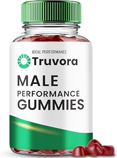 Truvora Male Performance Gummies, Truvora Gummies for Men - Maximum Strength, All Natural Formula for Energy, Stamina & Performance, Advanced Formula Tru Vora Health Support Reviews (60 Gummies)