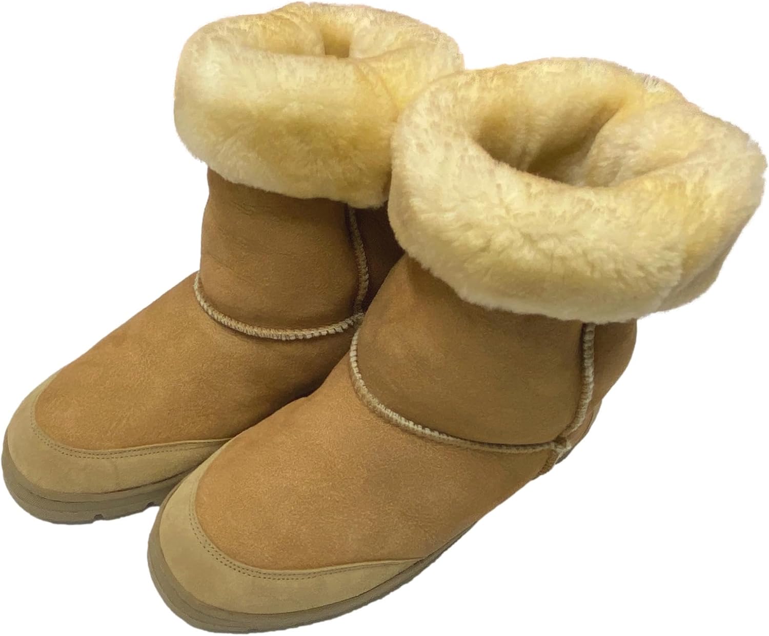 Sheepskin Men’s Toasty Boots - Shearling lining Durable Boots - Long Wearing Footwear for Indoors Outdoors Use