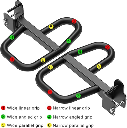Miniatura 4 de SELEWARE Multi Grip Dip Bar Attachment for Power Rack, Wide and Narrow Grip Handles Squat Rack Attachment for Strength Training, 500 lbs Capacity