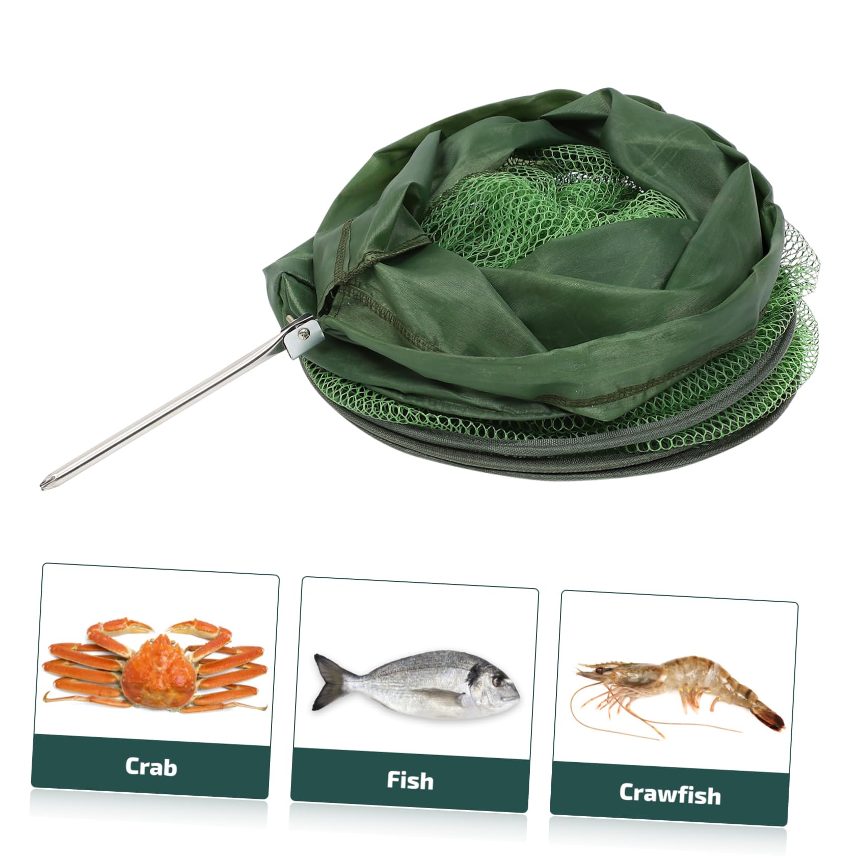 BESPORTBLE Plegable Red de pesca de goma para pesca