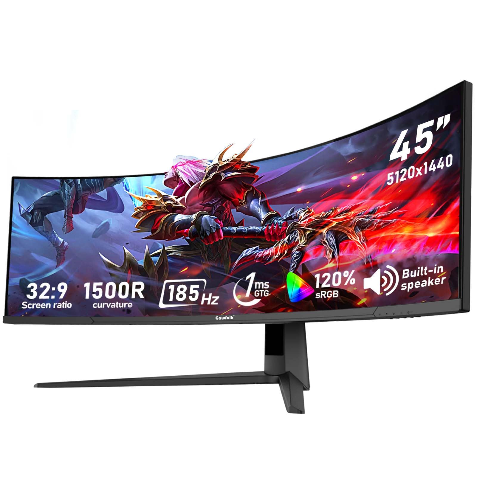 Gawfolk 45 inch Ultra-Wide DQHD