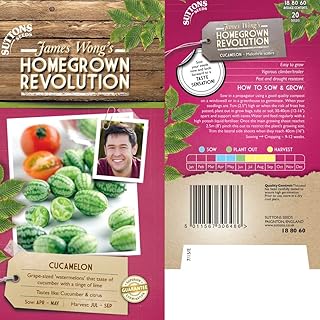 Cucamelon Seeds Half-Hardy Annual Easy to Grow Your Own Sun Loving Garden Herb 1x Seed Packet (Aprox 12 Seeds) by Suttons