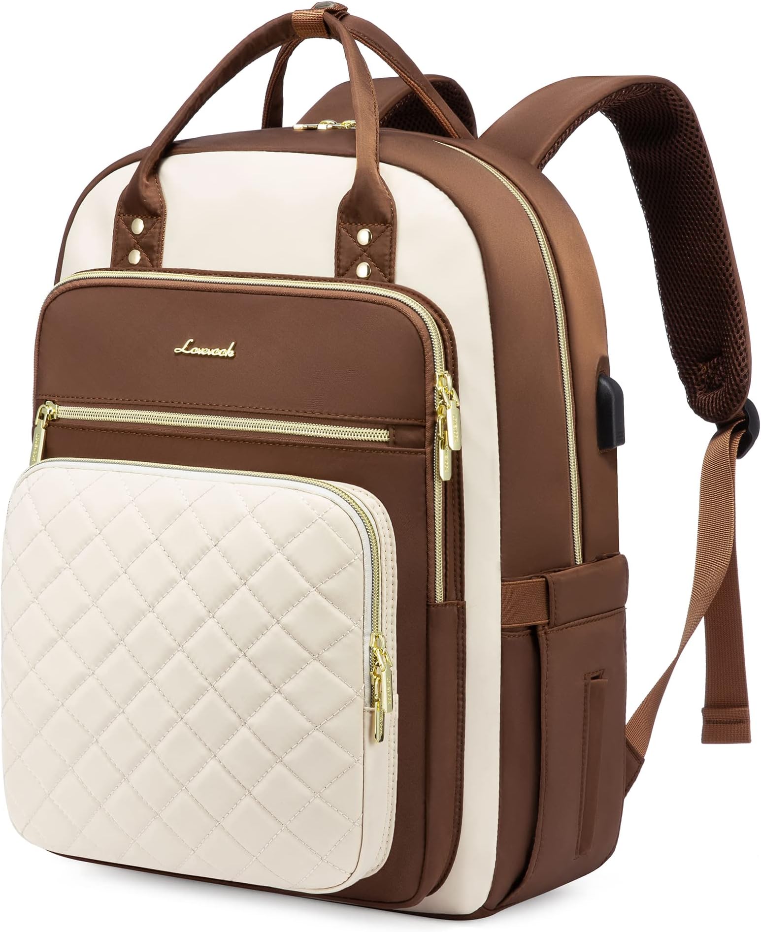 LOVEVOOK Laptop Backpack for Women, Fashion Travel Work Commuter Backpack Purse with USB Port, Lightweight Casual Daypacks, Nurse Teacher College Computer Bag, Fit 15.6" Laptop