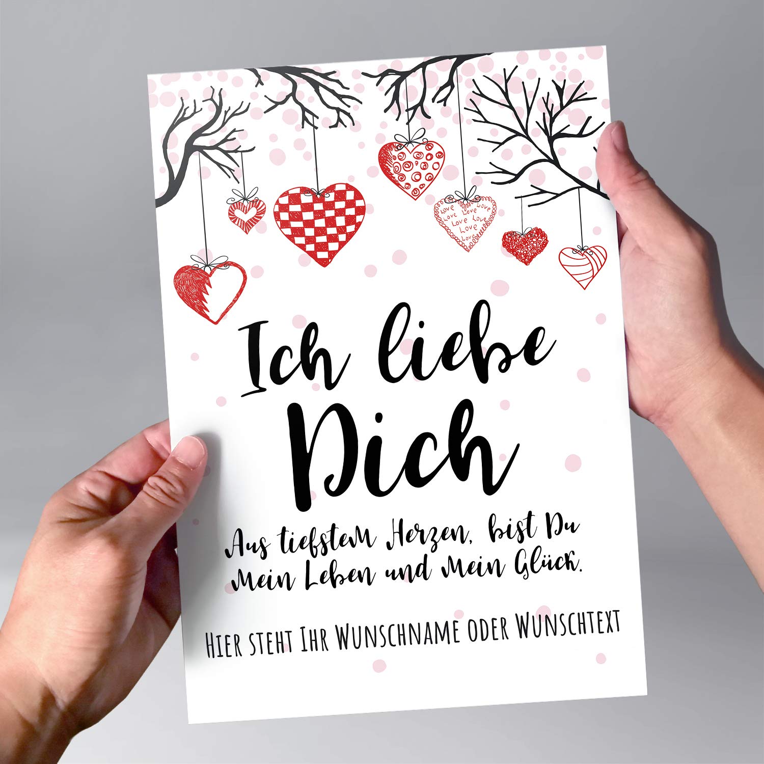 Personalisierte XXL Geburtstagskarte DIN A4 – Mit Eigenem Text, Inkl. Umschlag, Made In Germany