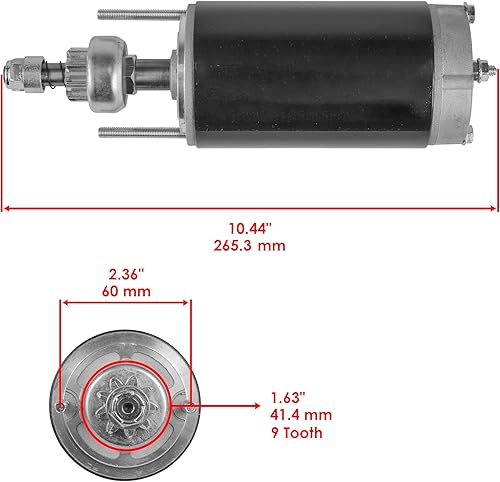 Miniatura 2 de Caltric Motor de arranque compatible con Force 120 120Hp 125 125Hp 120Ld9 125Ld9 L-Drive 1986-1992 Marine