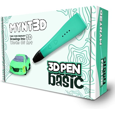 MYNT3D Basic 3D Pen [2020 Upgrade] – 1.75mm ABS & PLA Compatible 3D Printing Pen