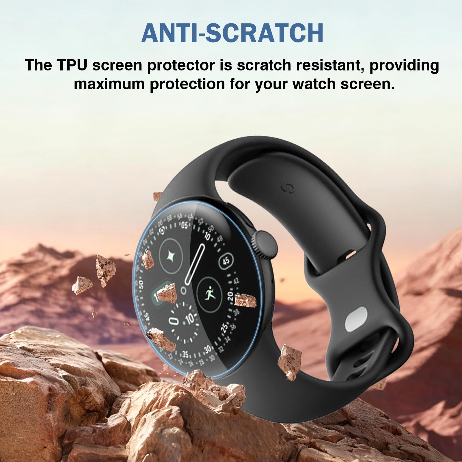 Protector de pantalla Google Pixel Watch 4 41 mm TPU Ultra HD Anti arañazos