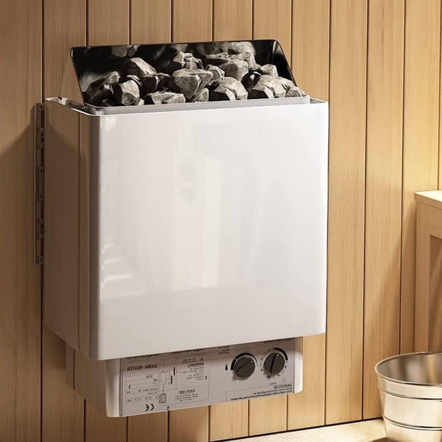 Poêle de Sauna électrique 3-9 KW 220 V/380 V pour Sauna à Vapeur sèche, avec minuterie 3 h, idéal pour la Maison, l'hôtel, Le Spa et Les salles de Sauna. 6KW-220v