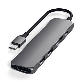Amazon.com: Satechi USB C Hub Slim Multiport Adapter V2 with