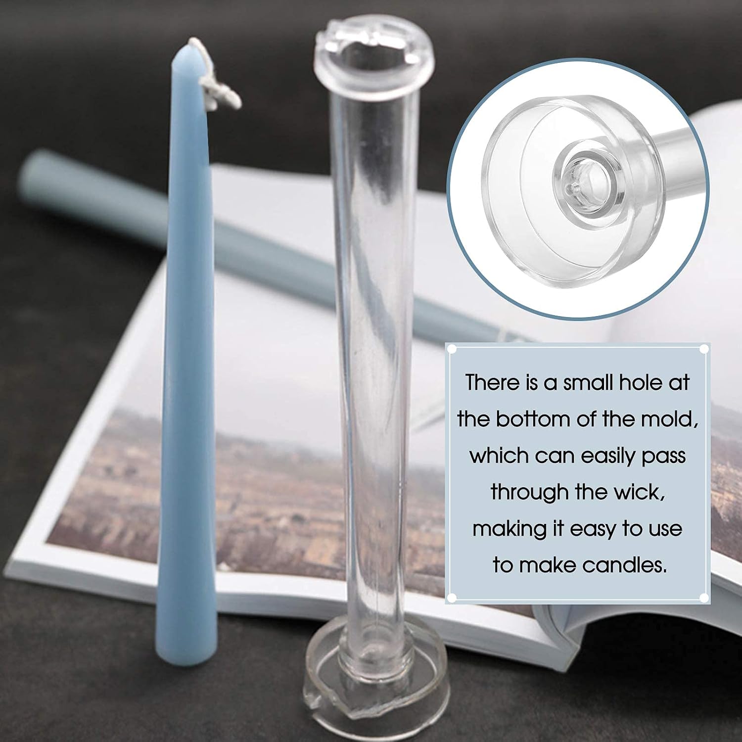LQKYWNA Candle Making Mould DIY Handmade Crafts Rod Shaped Candle Model Supplies for Wedding Dinner Party Candles Making - Image 5