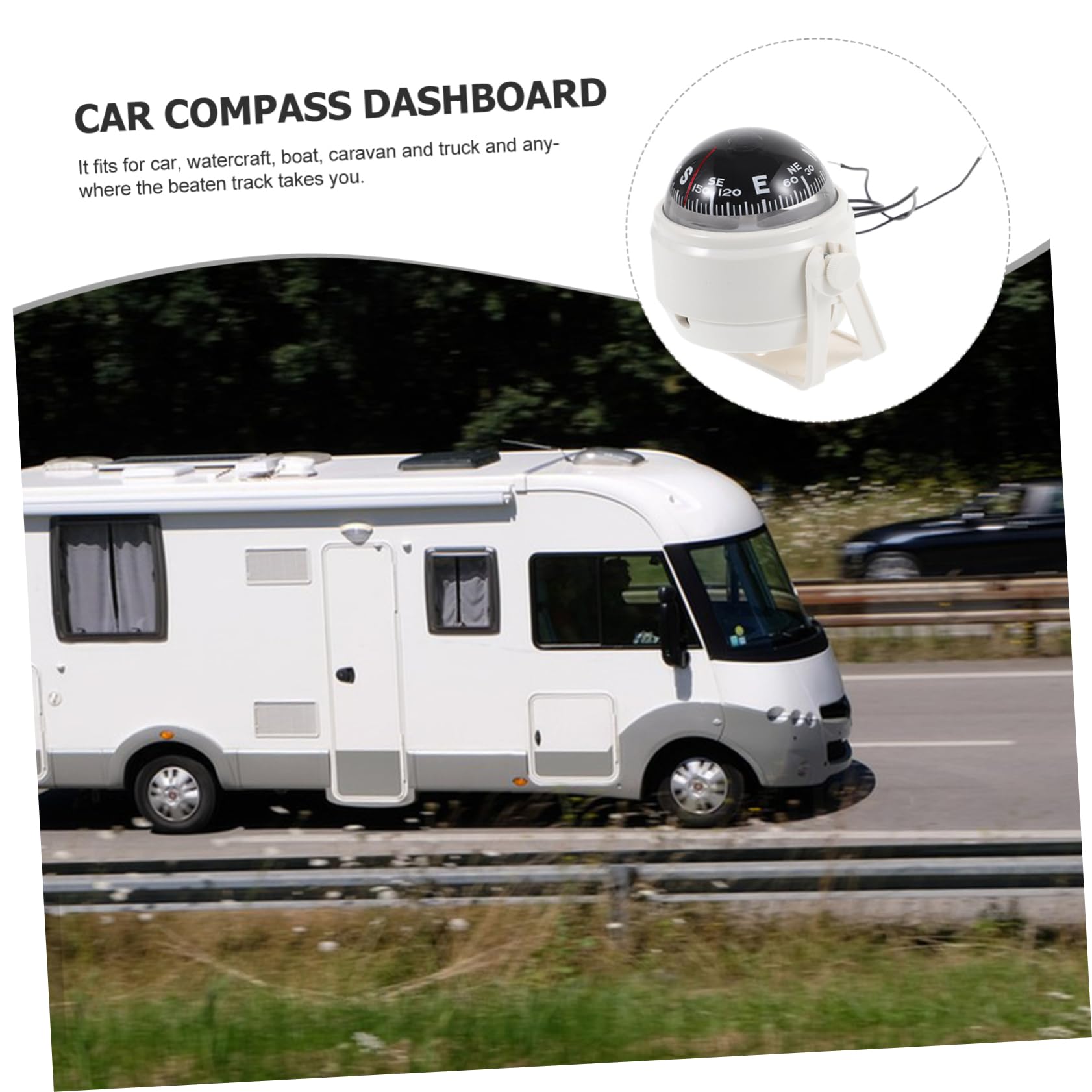 SUPVOX Vehicle Mount Compass Ball Car Dashboard Ornament Marine Compass for Boats Compact and Accurate Navigation