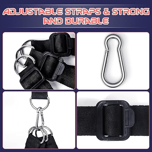 Miniatura 2 de Columpio sexual para puerta con asiento eslingas sexis para parejas adultas con correas ajustables soporta hasta 300 libras