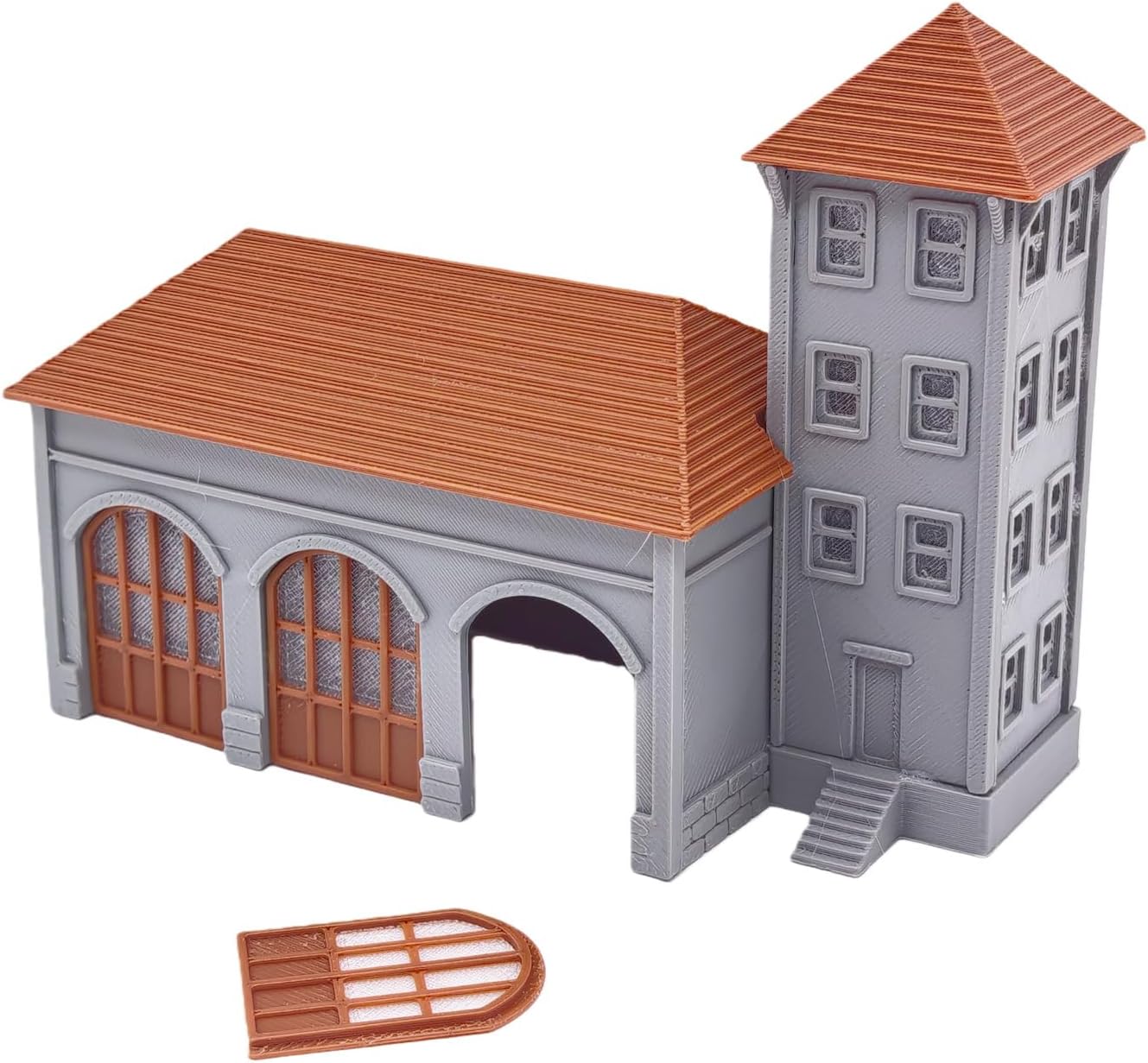 Outland Models Miniatures Classic Fire Station 1:160 N Scale