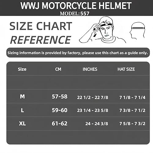 Miniatura 2 de WWJ Cascos de seguridad para bicicleta de equitación, casco de motocicleta para niños, con doble visera, aprobado por DOT