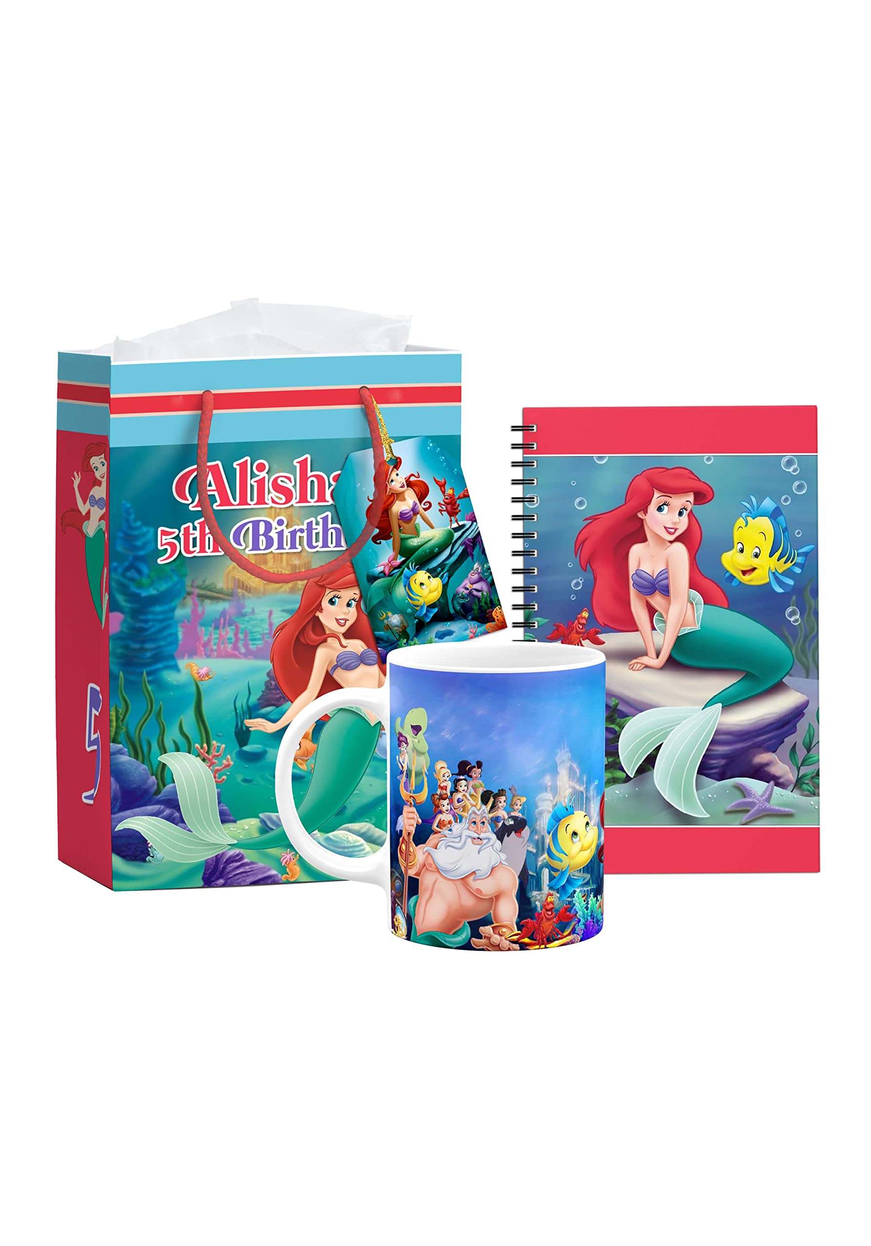 4 in 1 Ariel Mermaid Theme Gift combo for kids Return gifts party | Mermaid theme party favors for boys|girls
