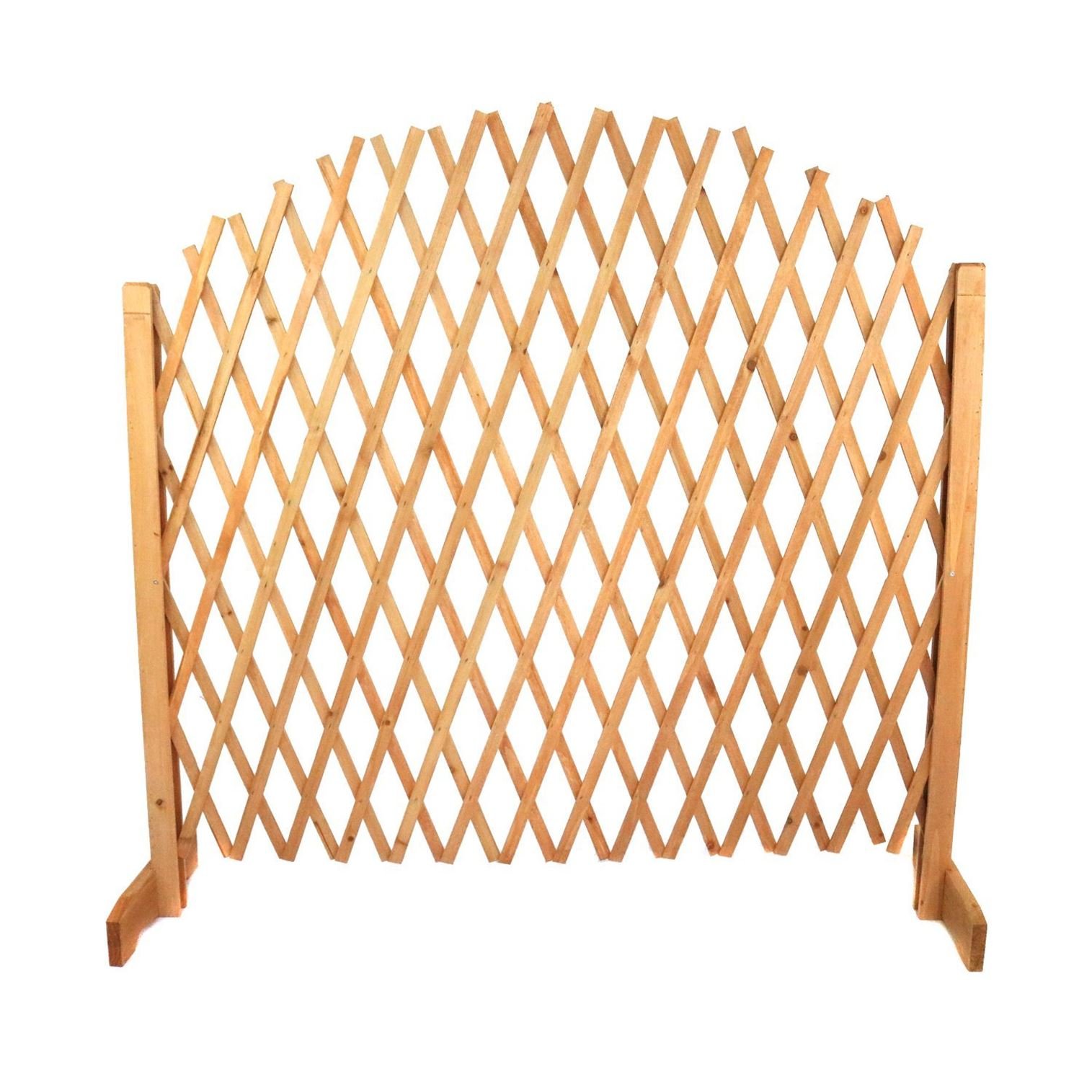 Oypla Arched Expanding Freestanding Wooden Trellis Fence Garden Screen Buy Online in South