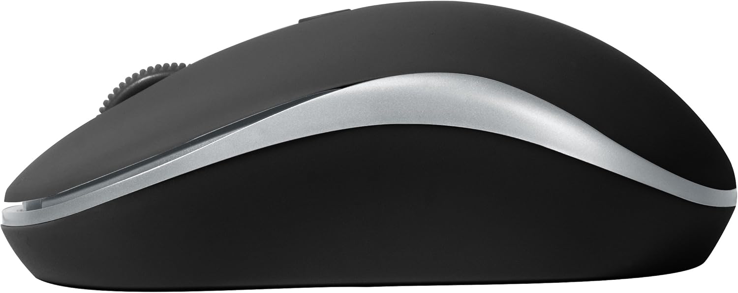 Side view of the BYTECH Wireless Optical Mouse, showing its ergonomic curve.