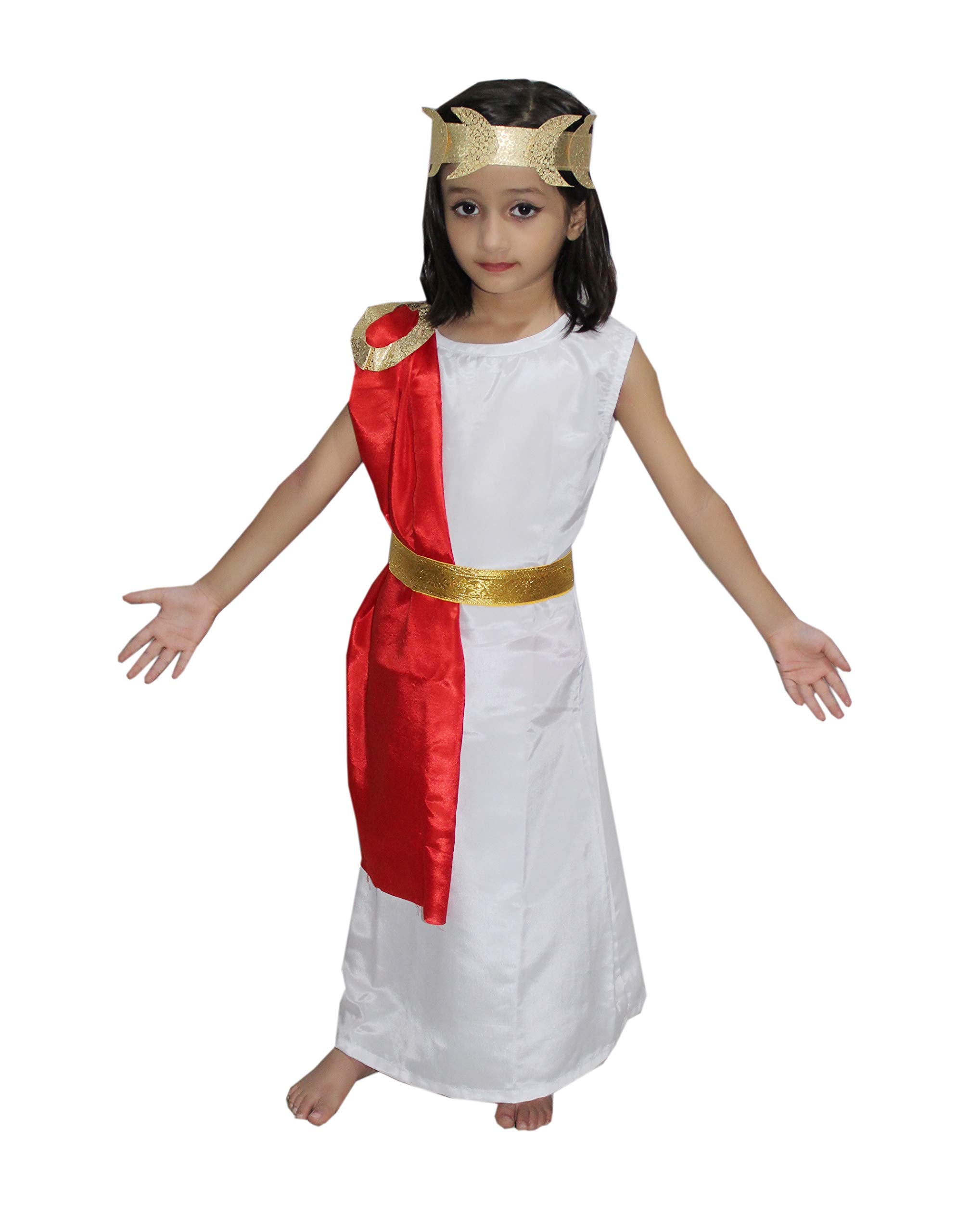 Kaku Fancy Dresses International Wear Egyptian Queen Cleopatra Costume -White, 14-17 Years, For Girls (B07J5NT27K) Amazon Price History, Amazon Price Tracker