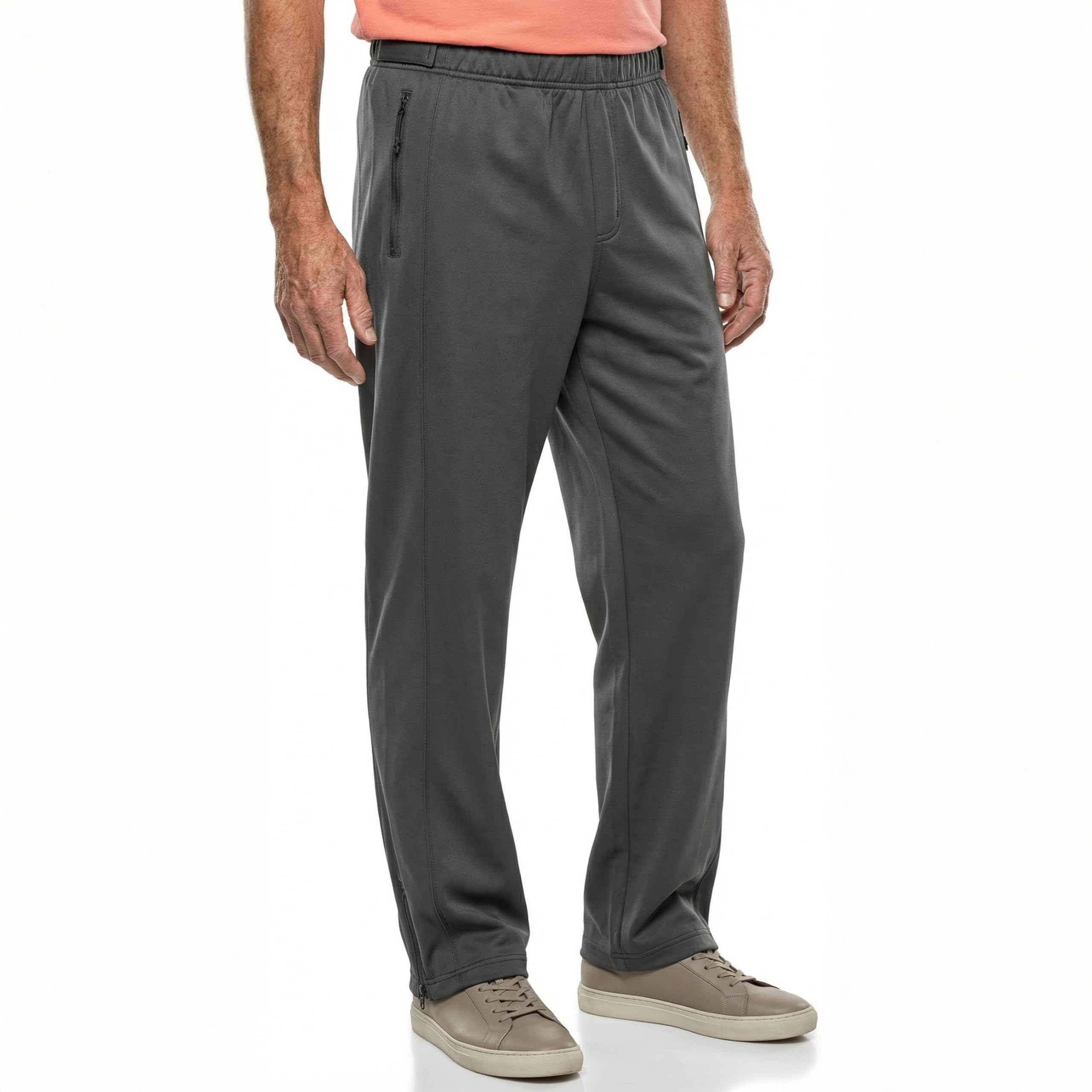 Silvert's Adaptive Clothing & Footwear Men's Side Zip Pants with Catheter Access