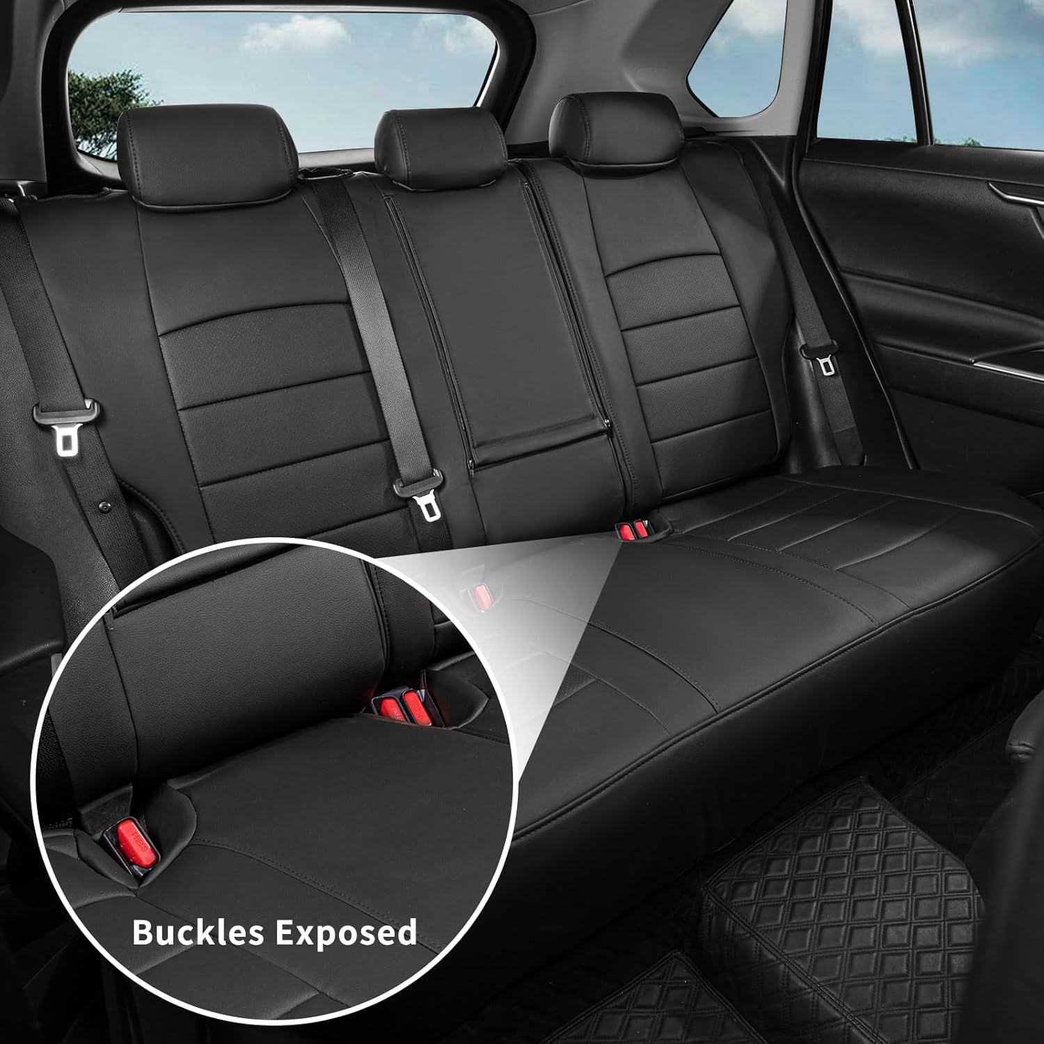 coverdream Custom Fit Corolla Hatchback Car Seat Covers for 2019-2024 2025 2026 Toyota Corolla Hatchback SE,XSE,Nightshade,Luxury Waterproof Leather Car Seat Protector (Full Set,Black)