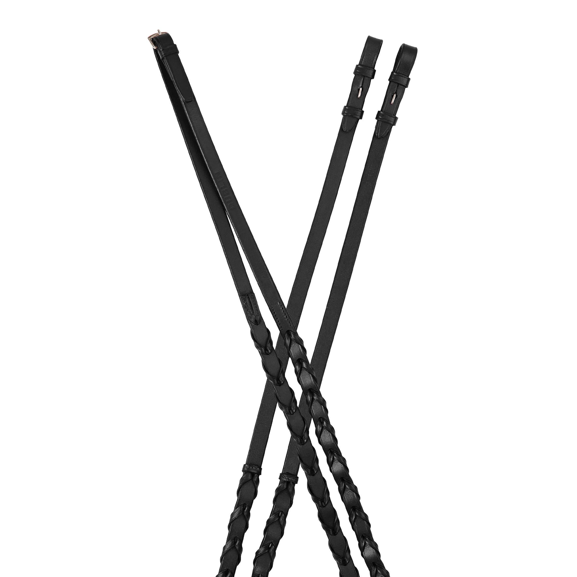 Dublin Laced Reins, Black, 54"