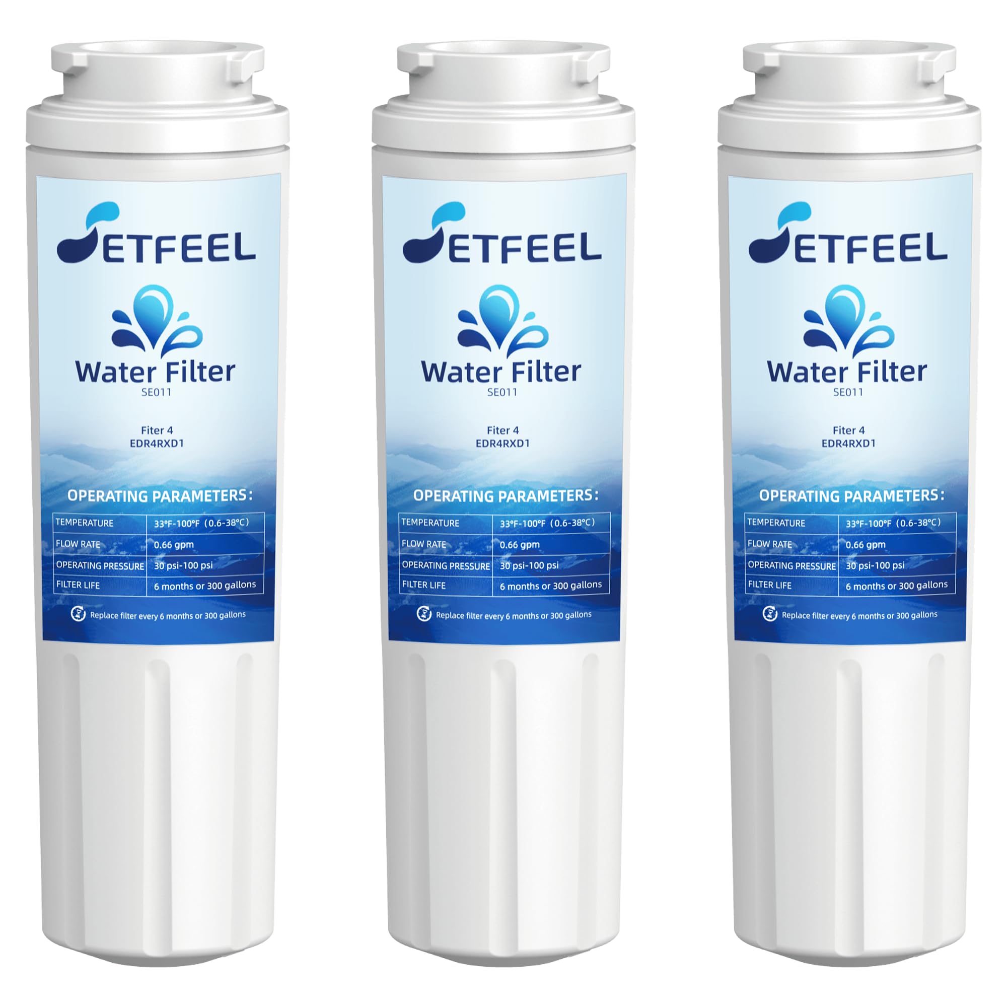 Photo 1 of UKF8001 Water Filter Replacement for Kitchenaid, Whirlpool EDR4RXD1, Fiter 4, Fit Kitchen aid Refrigerator Krfc300ess01 wrx735sdhz00 wrx735sdhz01 UKF8001AXX-200, HDX FMM-2, 3 Filter SETFEEL