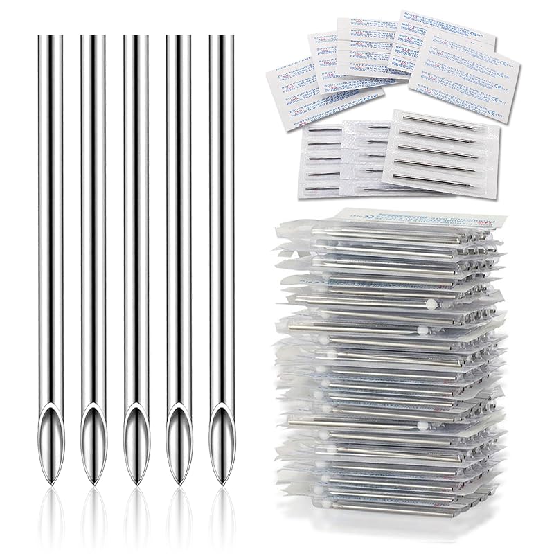 Agulhas ocas para piercing YONGDA 12G, 50 unidades