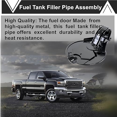 Miniatura 6 de 25871805 Conjunto de tubo de llenado de tanque de combustible con parachoques de puerta, puerta de depósito de combustible para Chevy Silverado 1500