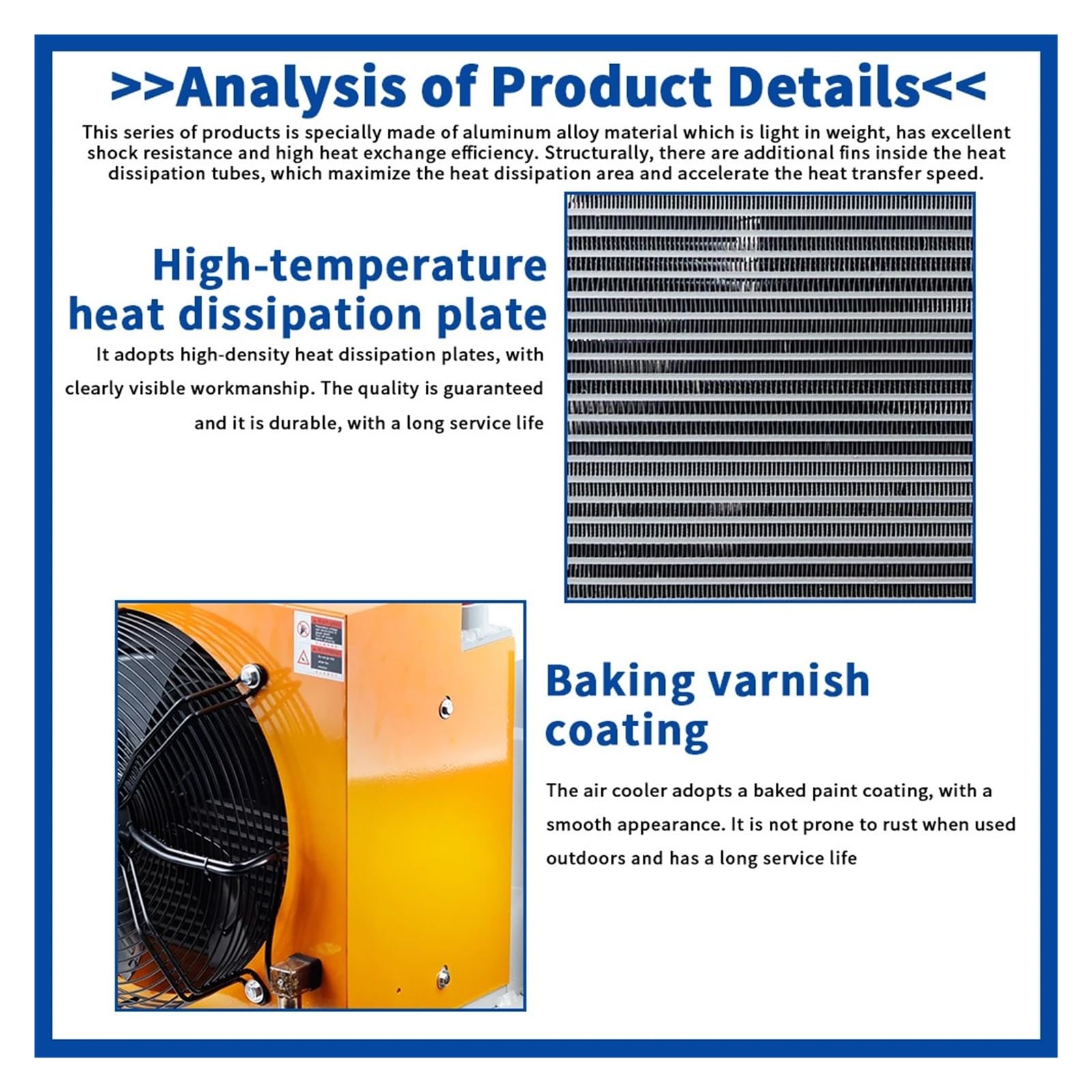 Enfriador de Aceite hidráulico AH1490T-CA 250 L/min Radiador refrigerado por Aire 135 W CA/CC Soldadura precisa y Ventilador eficiente Absorción de Impactos