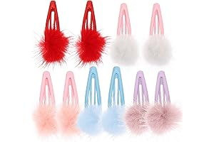 Beaupretty Hair Accessories: Pink Fluffy Hair Clips
