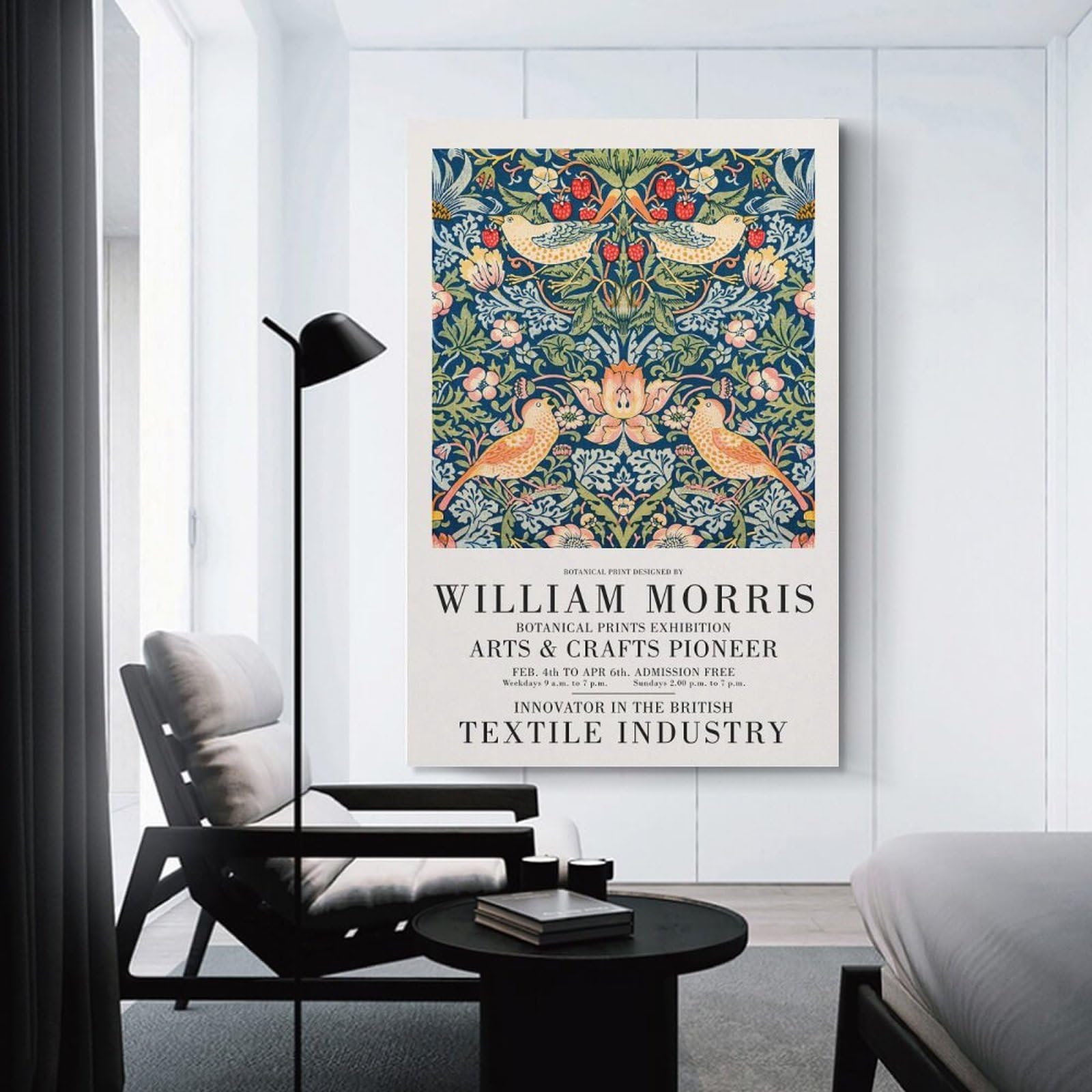 Junmoney William Morris Botanical Print Exhibition Room Decor Wall Art 08x12inch(20x30cm), for Wall Displays, Bedrooms Or Room Updates, Ideal for Building A Coordinated Art Wall