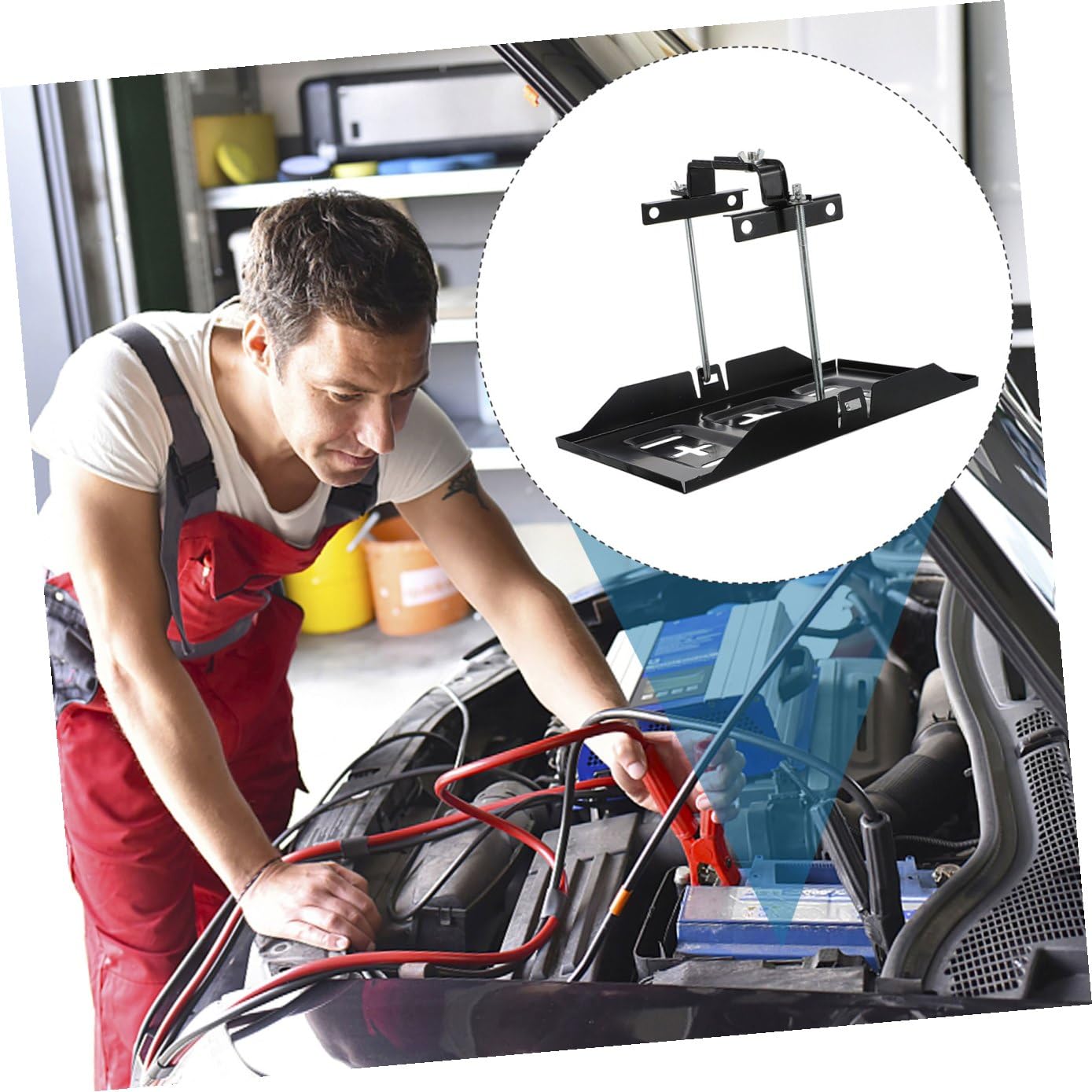 Support de Fixation de Batterie de Voiture Lot de 1 Set de Set, en Fer