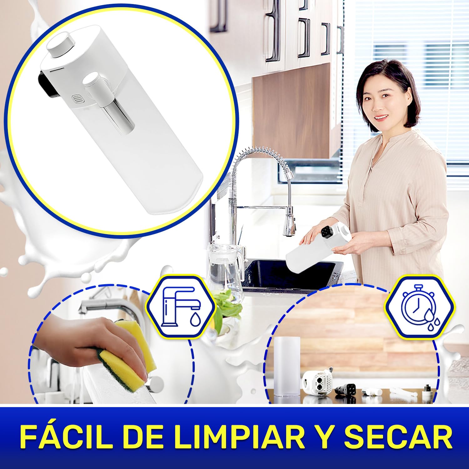 Espumador de Leche Electrico para Cafetera Capsulas para DeLonghi | Codigo 7313263954 7313257911 para Nespresso Gran Lattissima EN650.W F531 WH - Garantía de 10 Años - MONTERAL