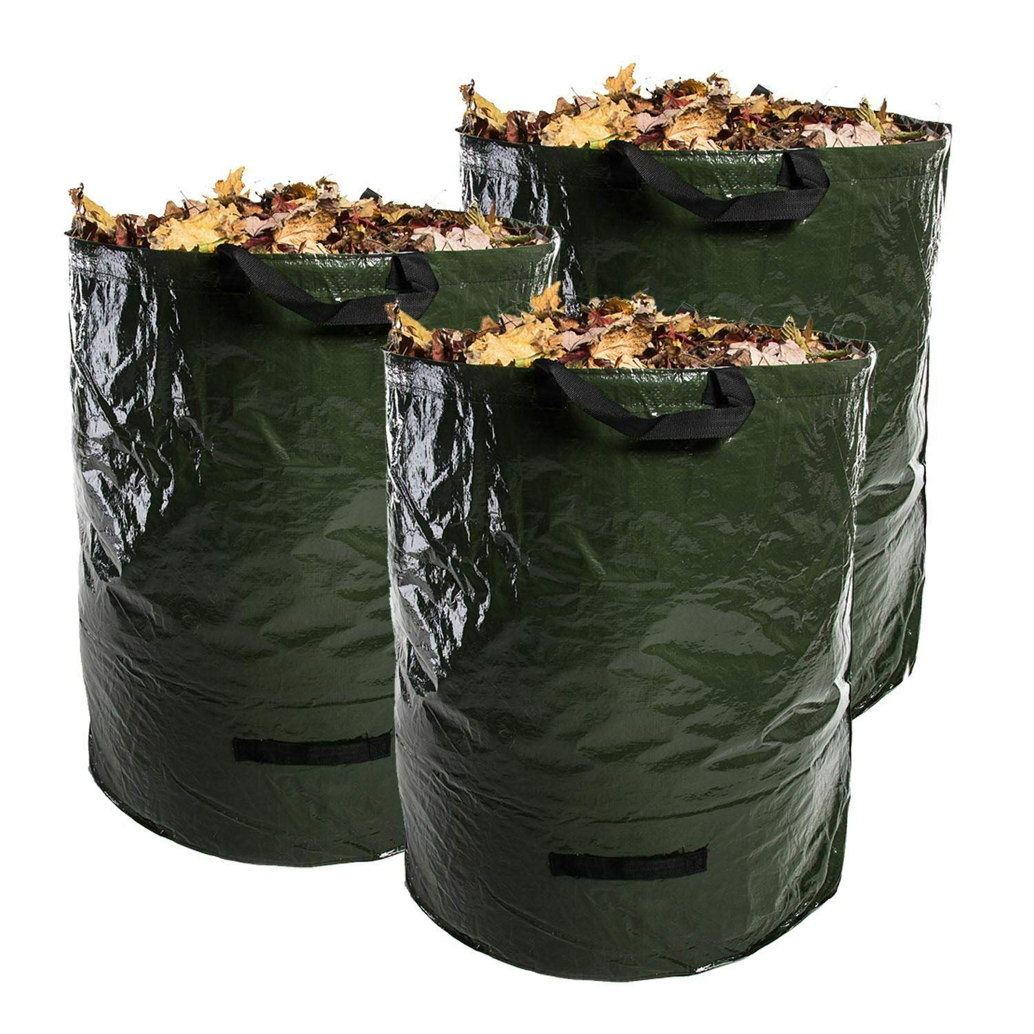 Lospitch 272L - Set di 2 sacchi per rifiuti da giardino, resistenti e