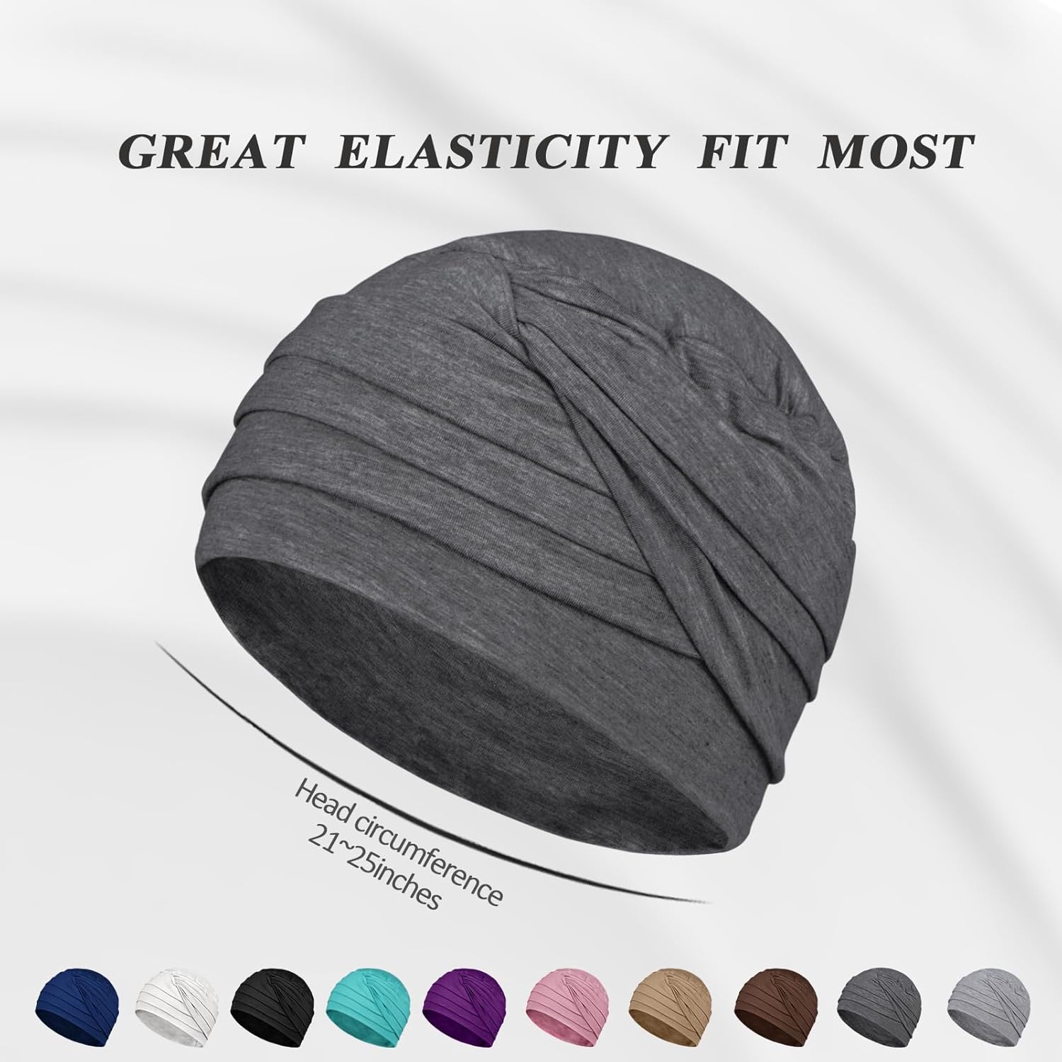 2 Pieces Chemo Headwear for Women, Soft Cancer Headwear Elastic Cancer Hat for Hair... - Image 3