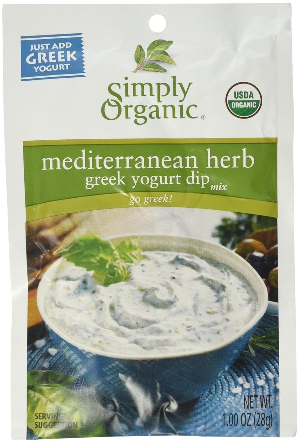 Simply Organic Greek Yogurt Dip Mix Mediterranean Herb