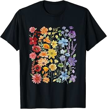 Amazon.com: Gay Pride Subtle Wildflowers LGBTQ Month Rainbow